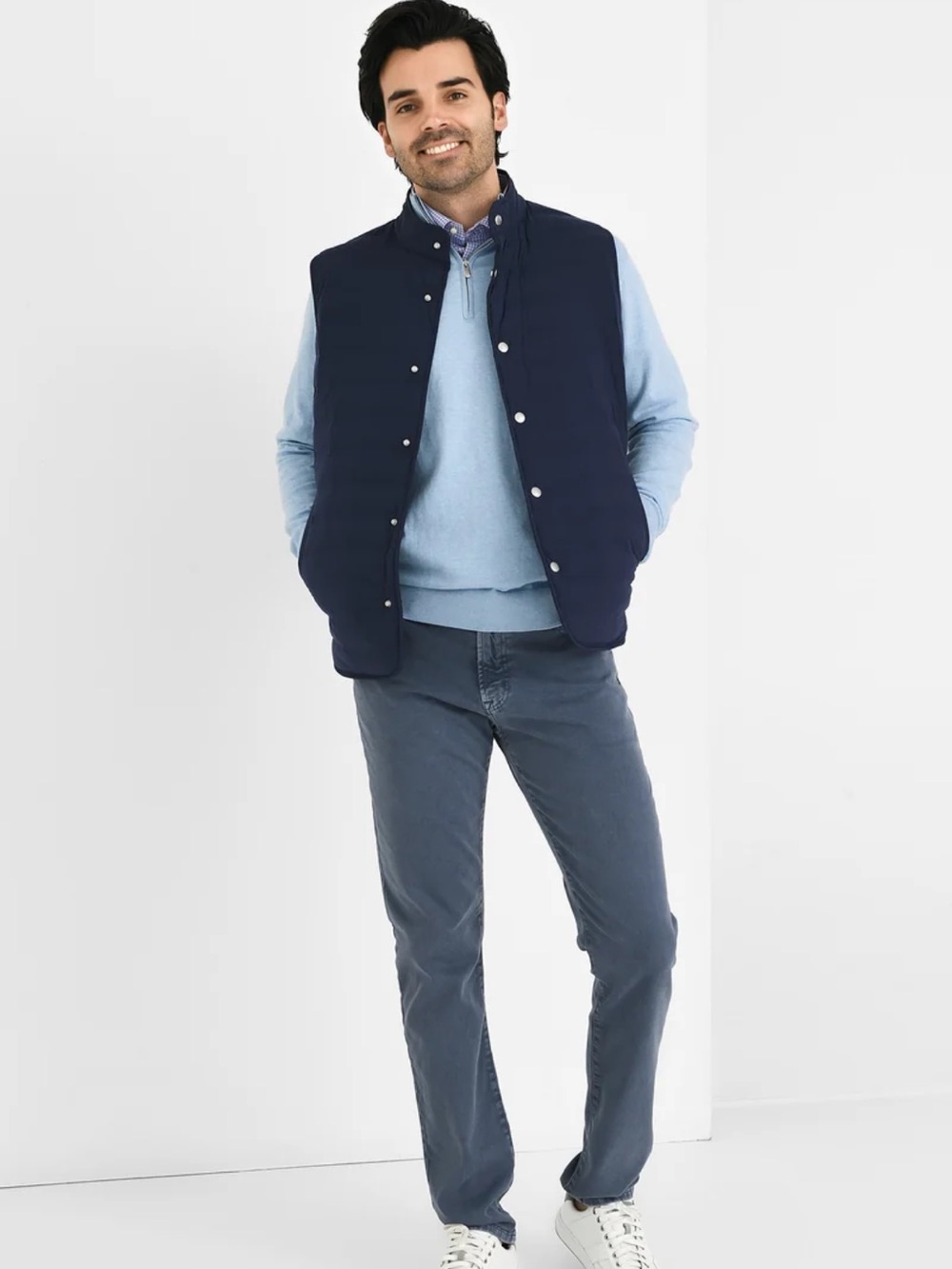 Peter Millar Navy Crown Crafted Regent Puffer Vest, TaylorMade
